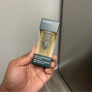 Starbucks Gold Studded Keychain Ornament